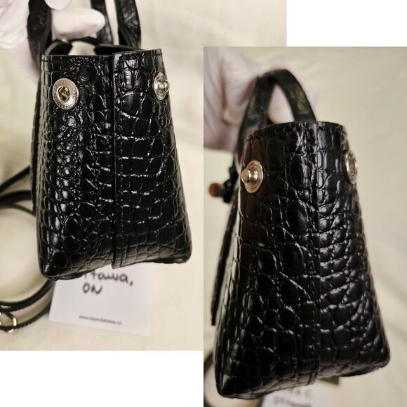 Authentic Longchamp Rosseau Mini Leather Croc Embossed - Picture 7 of 17